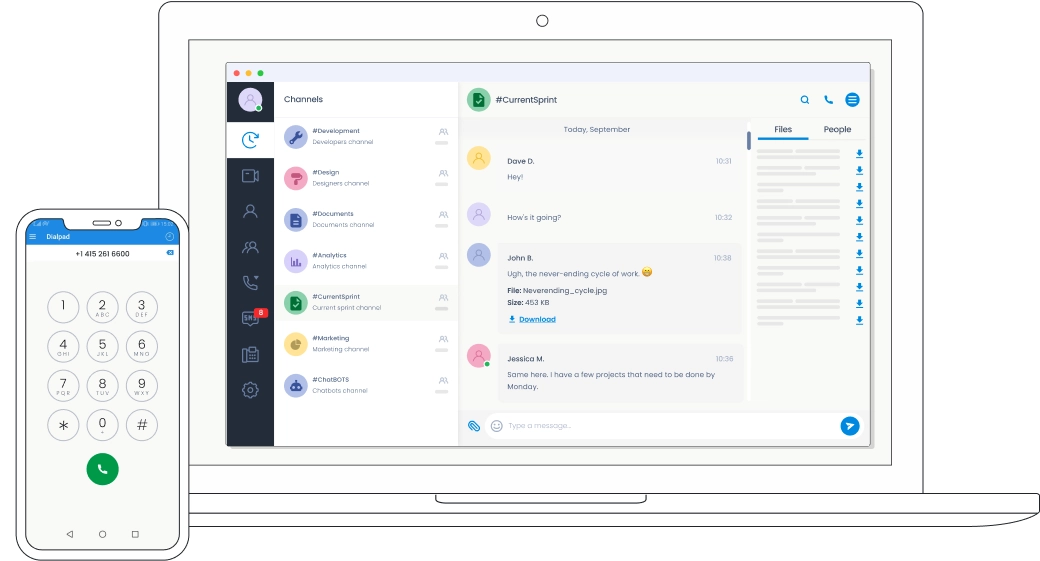 EBC Connect App on mobile and desktop